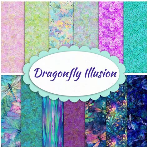 Timeless Treasures Dragonfly Illusion Fabric Collection